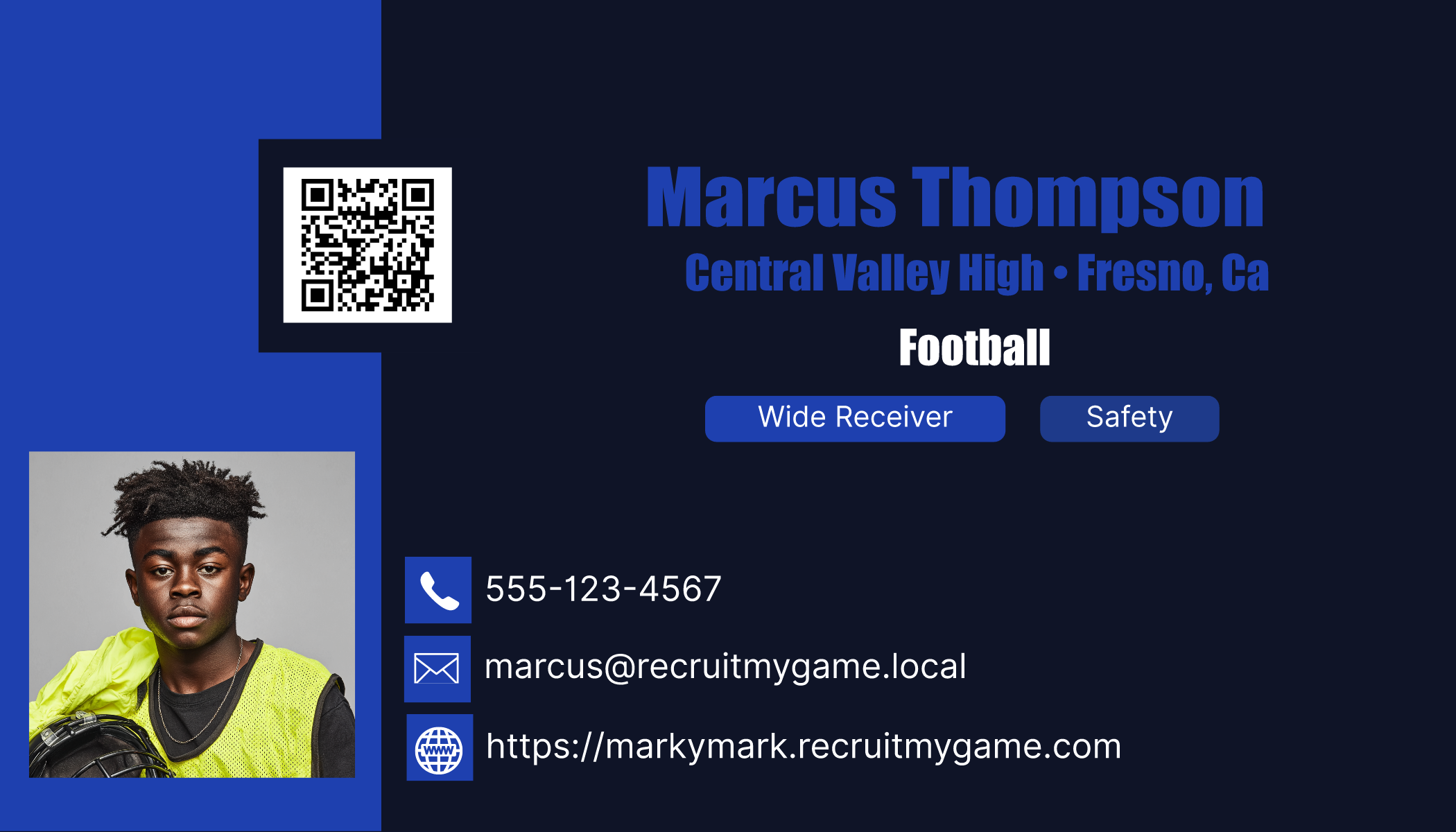 Recruiting card template